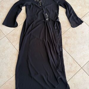 Elegant Black Maxi Dress/ Robe